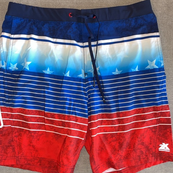 ZeroXposur Navy Star America USA Swim Trunks - Picture 8 of 9